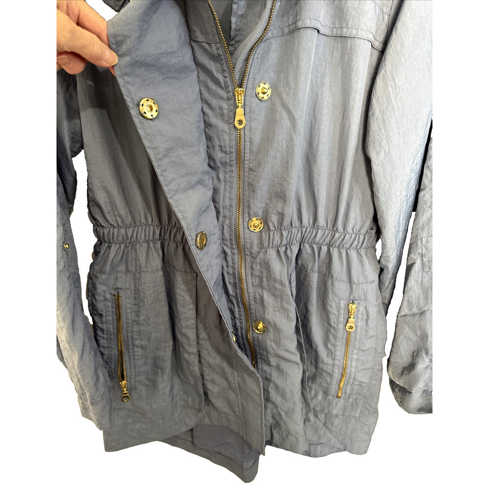 The Fillmore French Blue Full Zip Utility Rain Jacket Women’s Sz M - Picture 5 of 14